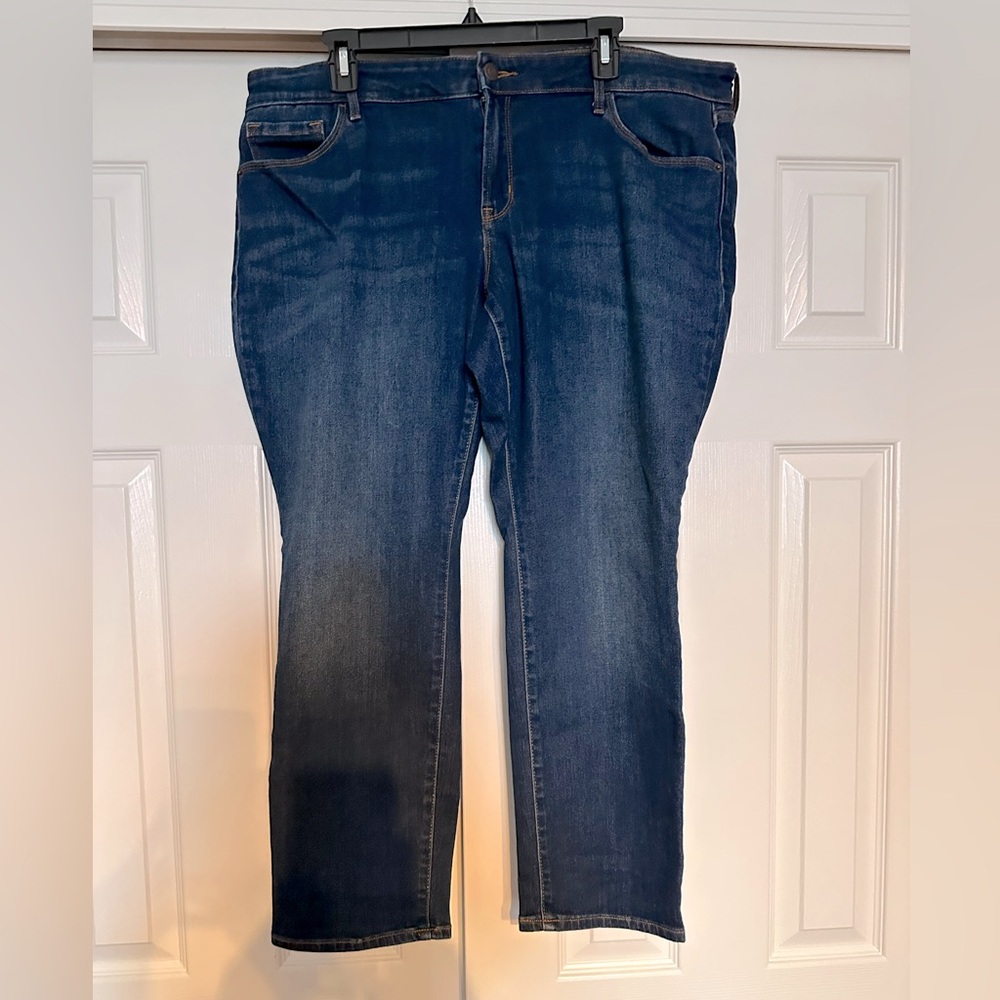 Old Navy Mid-rise Power Slim Straight size 16 Petite stretch jeans